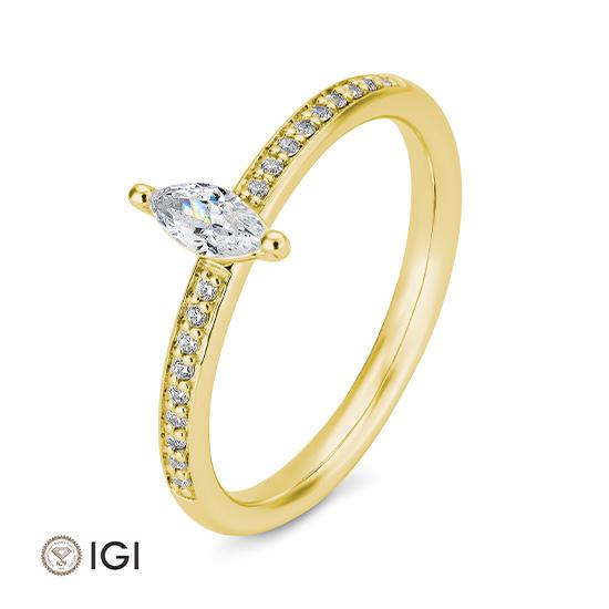 Ring Navette 0.32 ct. G/if - 41062370