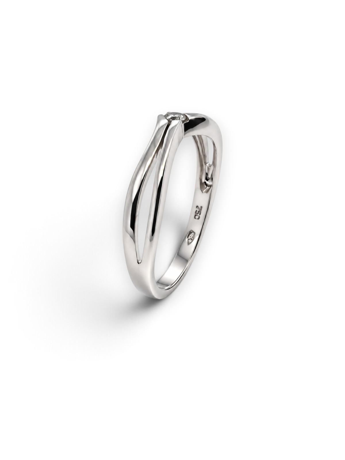 Damenring 18 Karat Weissgold – Referenz DR-000013