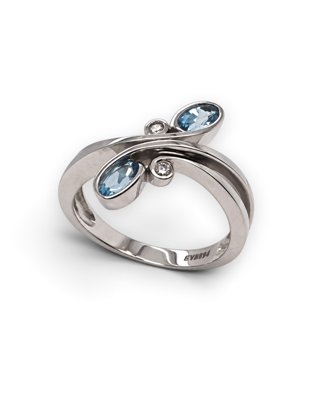 Topas-Ring 18 Karat Gold 0.04 ct – Referenz DR-000048