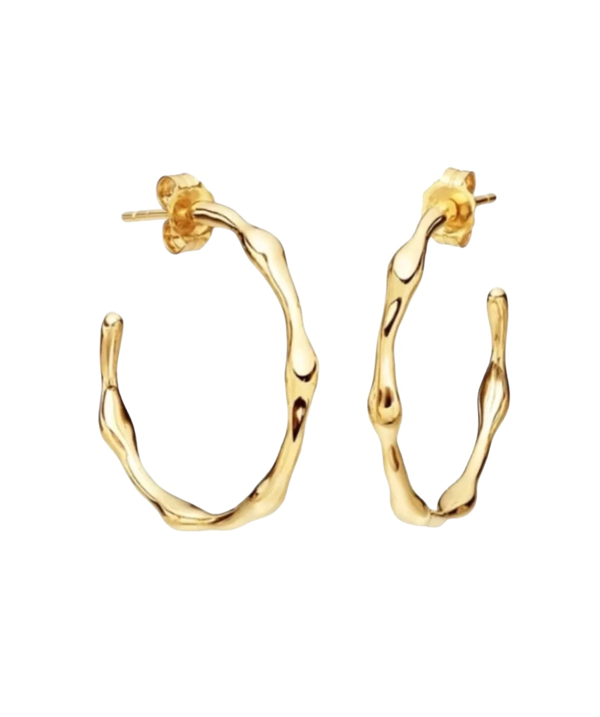 Goldene Ohrringe mit 18K-Vergoldung