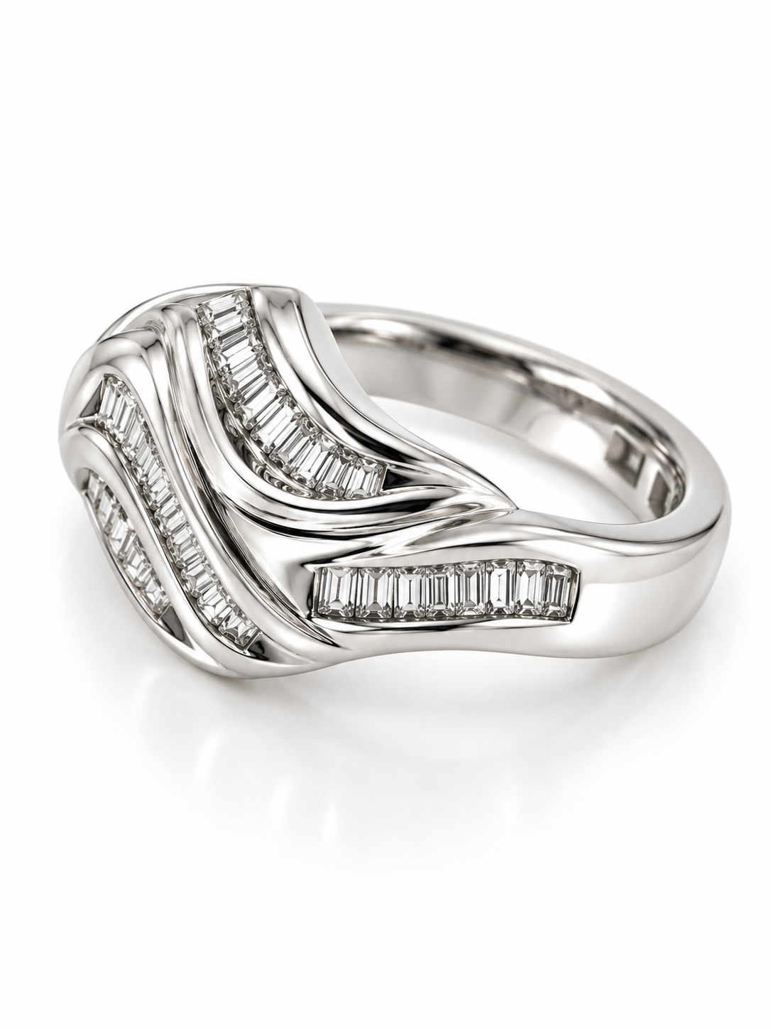 Goldring 18 Karat Weissgold 0.35 ct – Referenz DR-000099