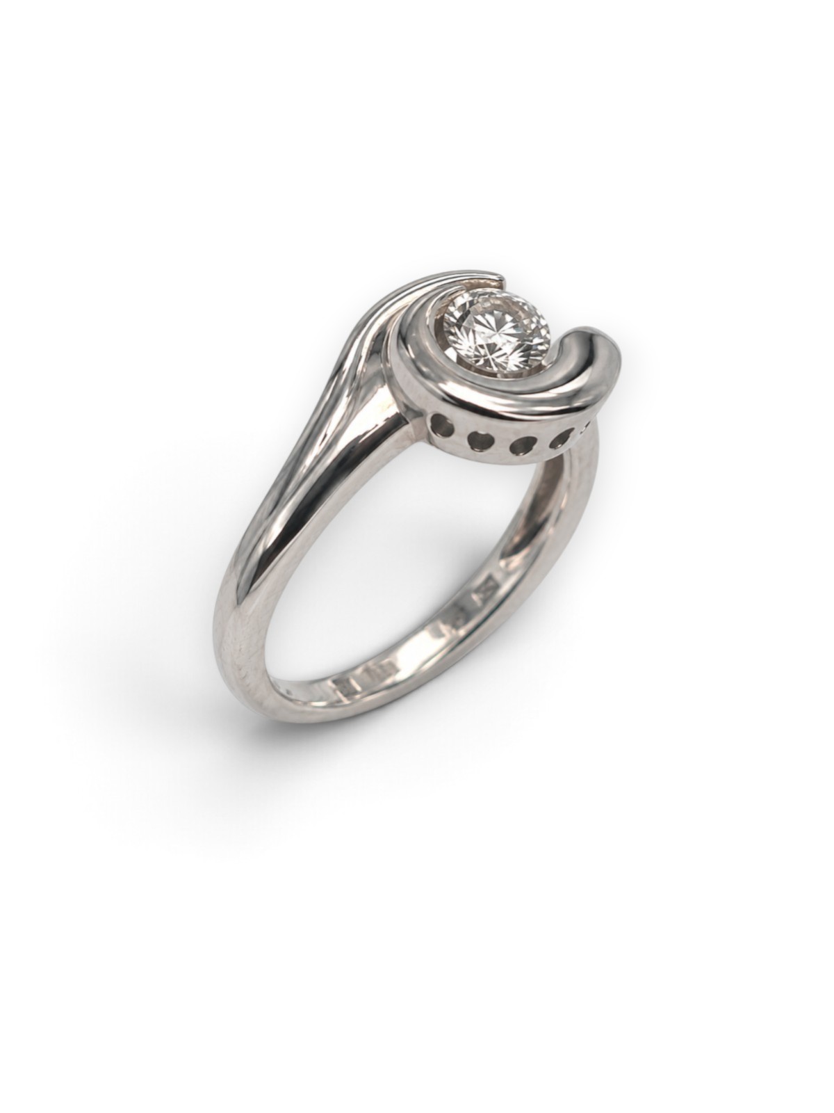 Damenring 18 Karat Weissgold – Referenz DR-000021