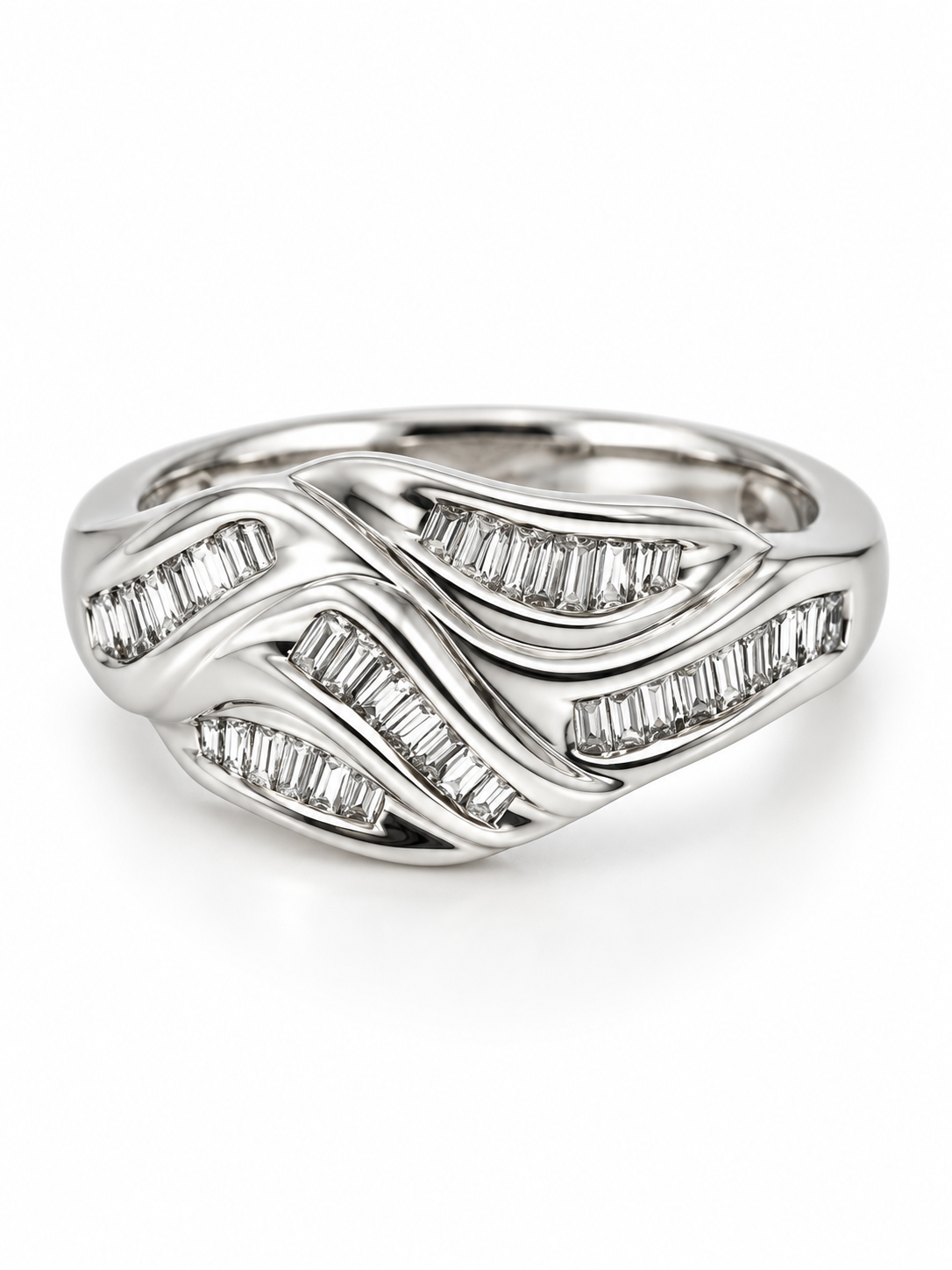 Goldring 18 Karat Weissgold 0.35 ct – Referenz DR-000099