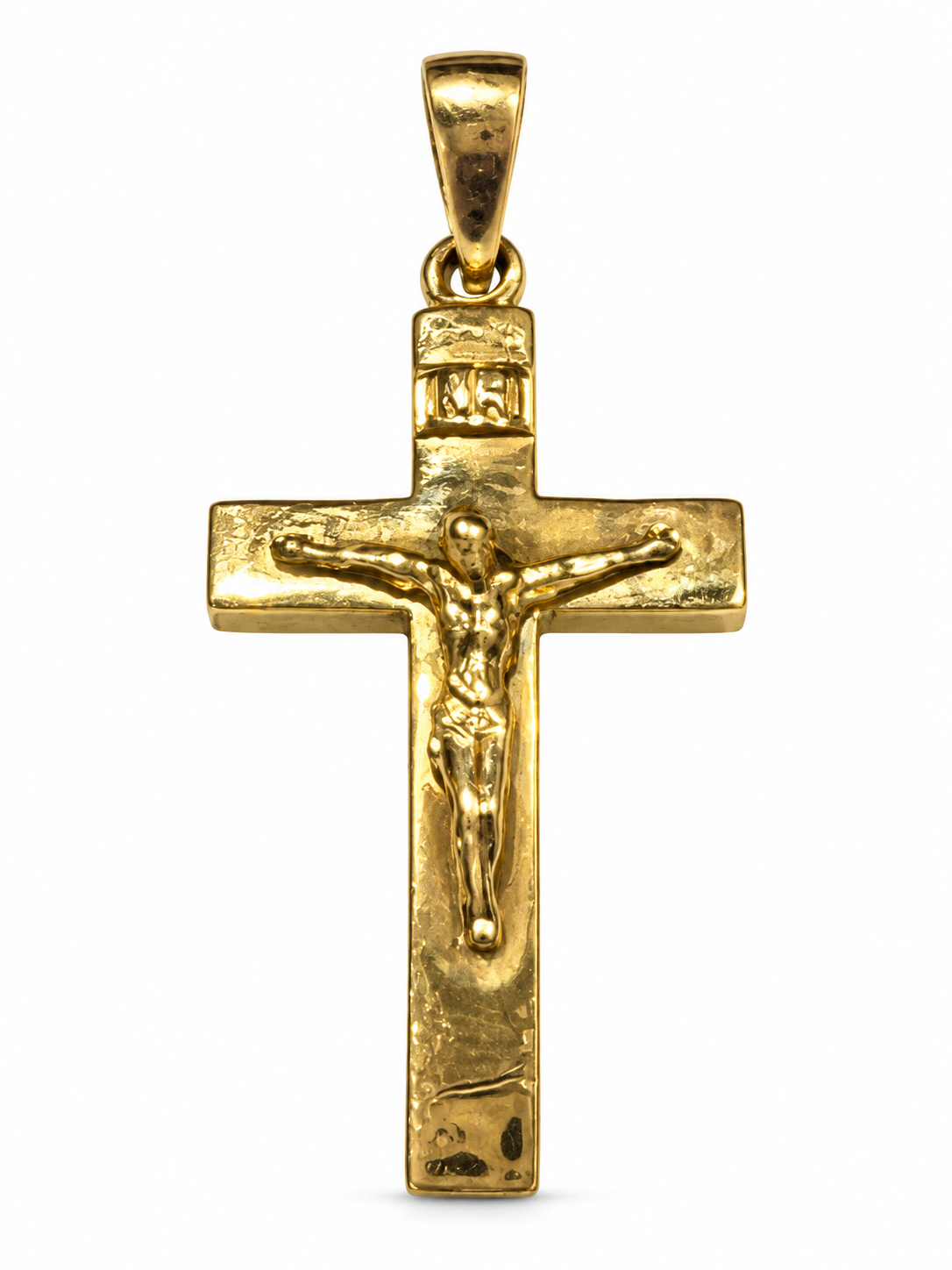 Kreuz Anhänger 750 Gelbgold