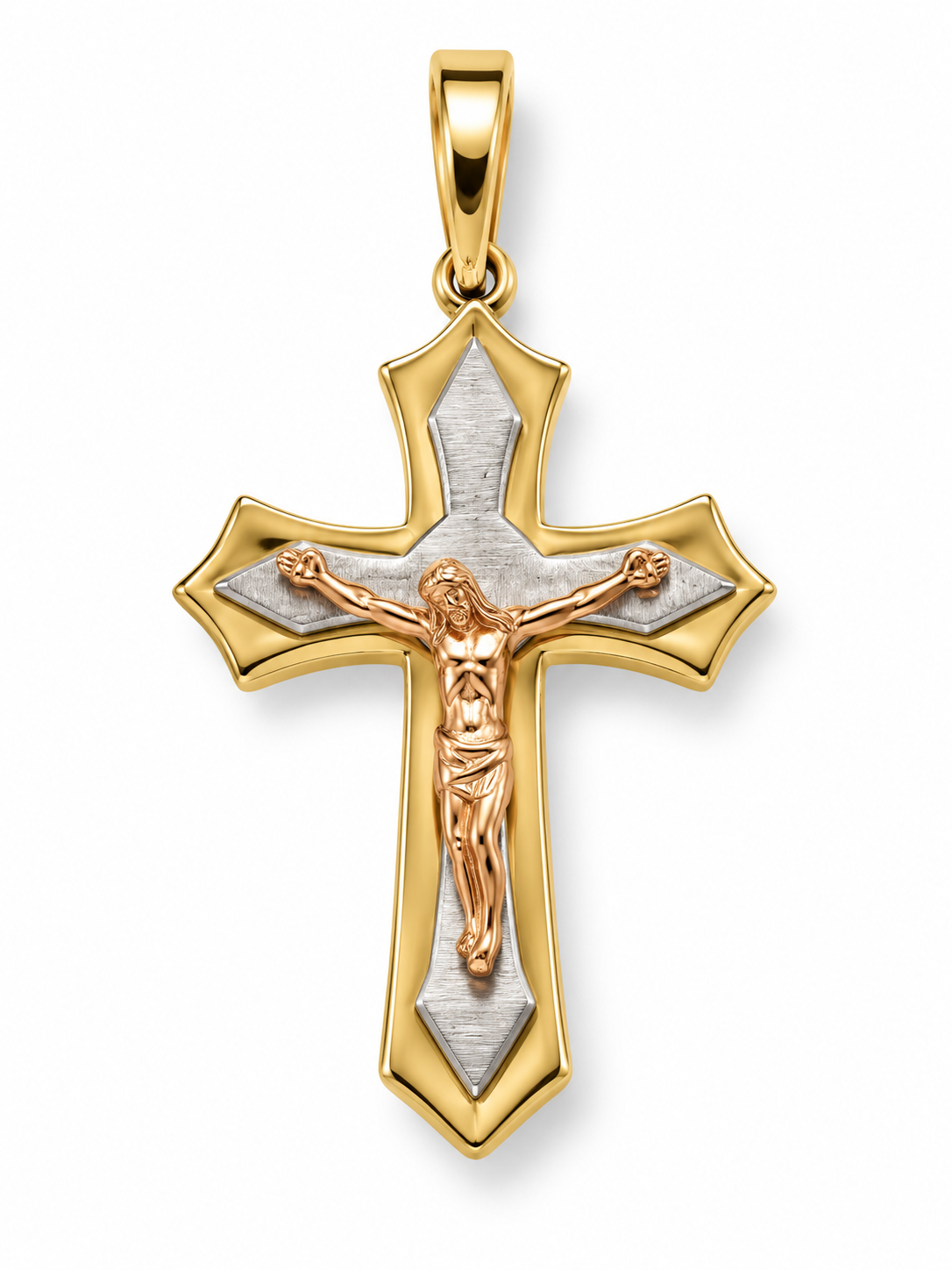 Anhänger Kreuz Gelbgold 750
