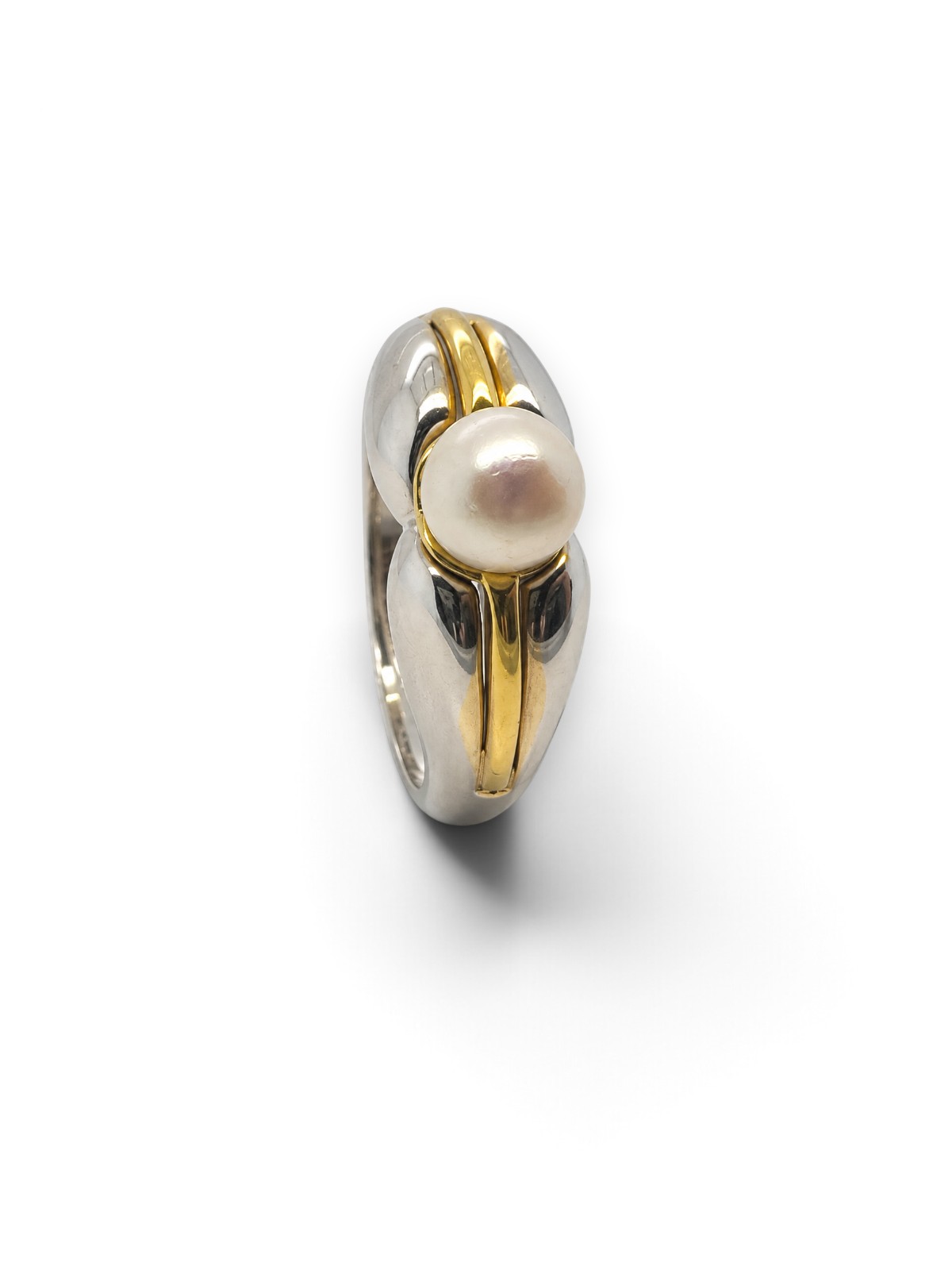 Perlenring 18 Karat Weissgold – Referenz DR-000102