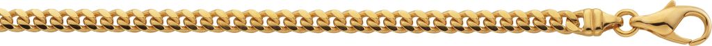 Panzer Kette diamantiert, 4 mm 750/18 Karat Gold 6311/45