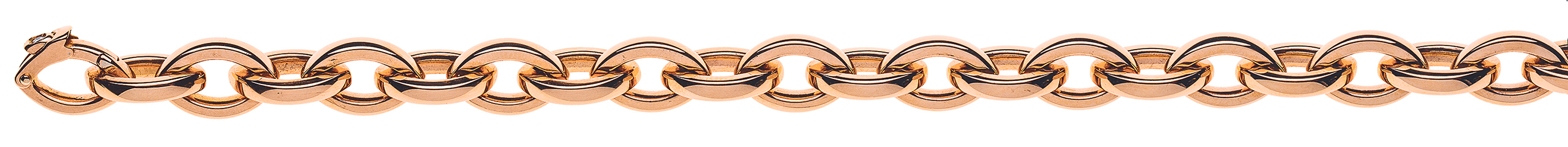 Armband Navette Rotgold 750 Handarbeit 20cm