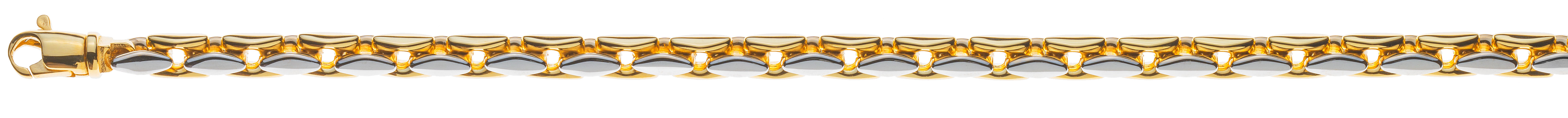 Collier Anker fantasie Bicolor (Gelb/Weissgold) 750, 45cm
