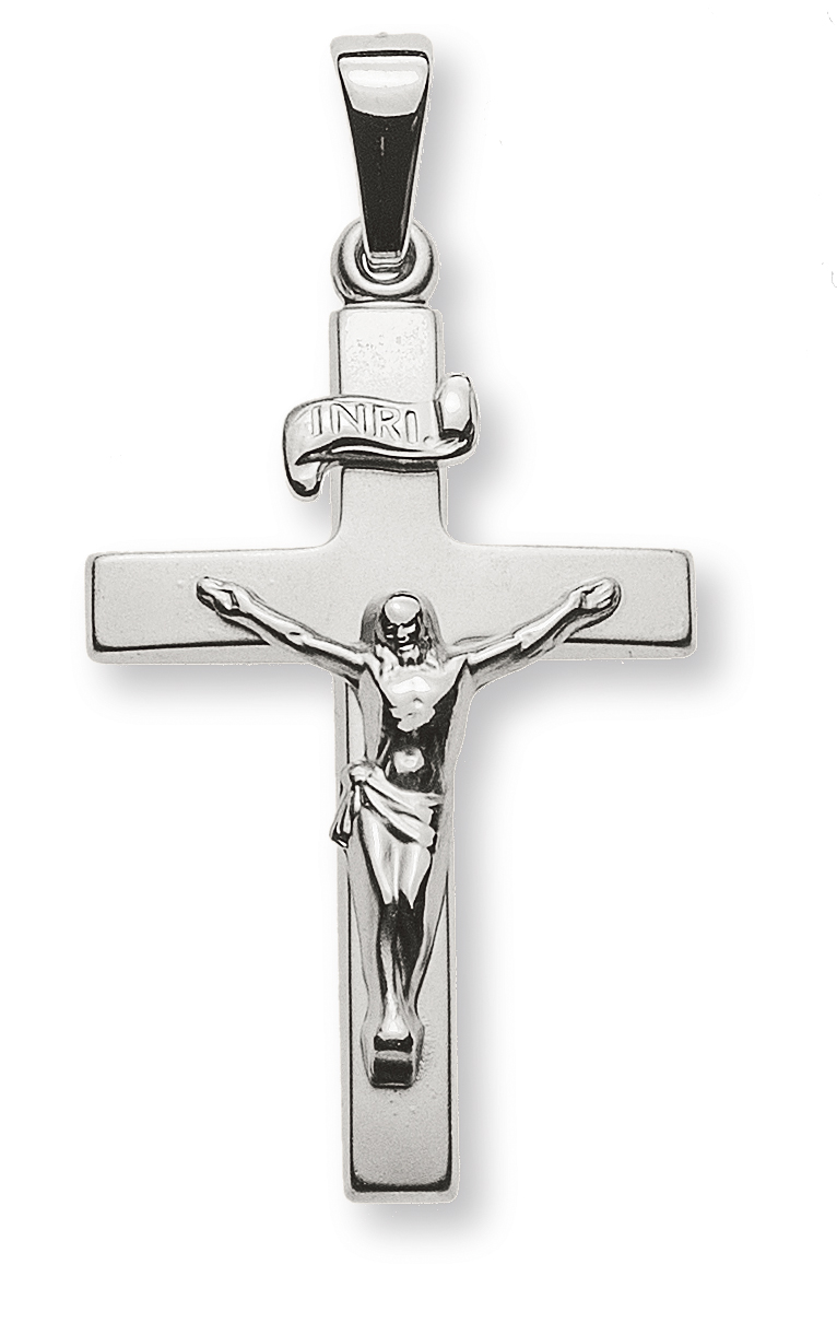 Kreuz Weissgold 750 mit Christus H: 24mm B: 16mm