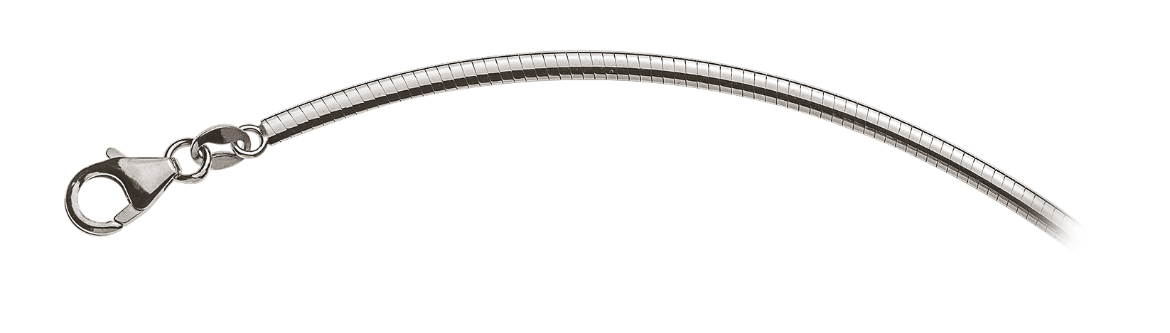 Omega Double Face matt/glanz Weissgold 750 ca. 2,5mm 40cm