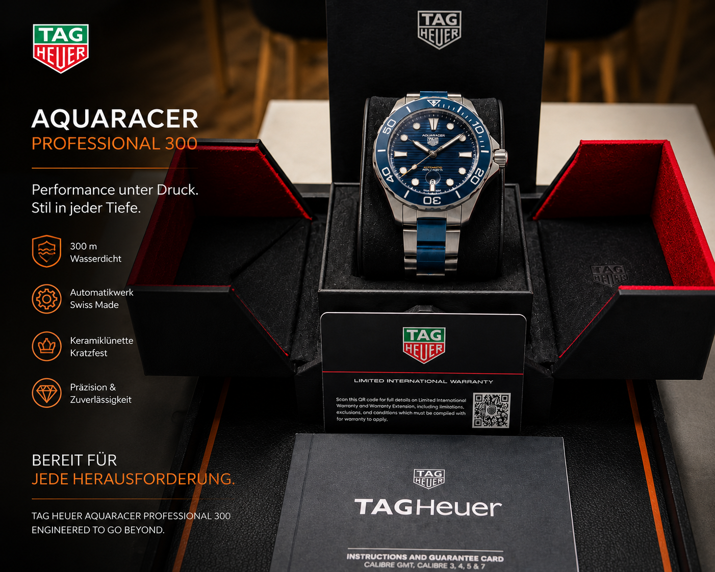 TAG Heuer Aquaracer Professional 300 Automatic Blau – Pre-Owned