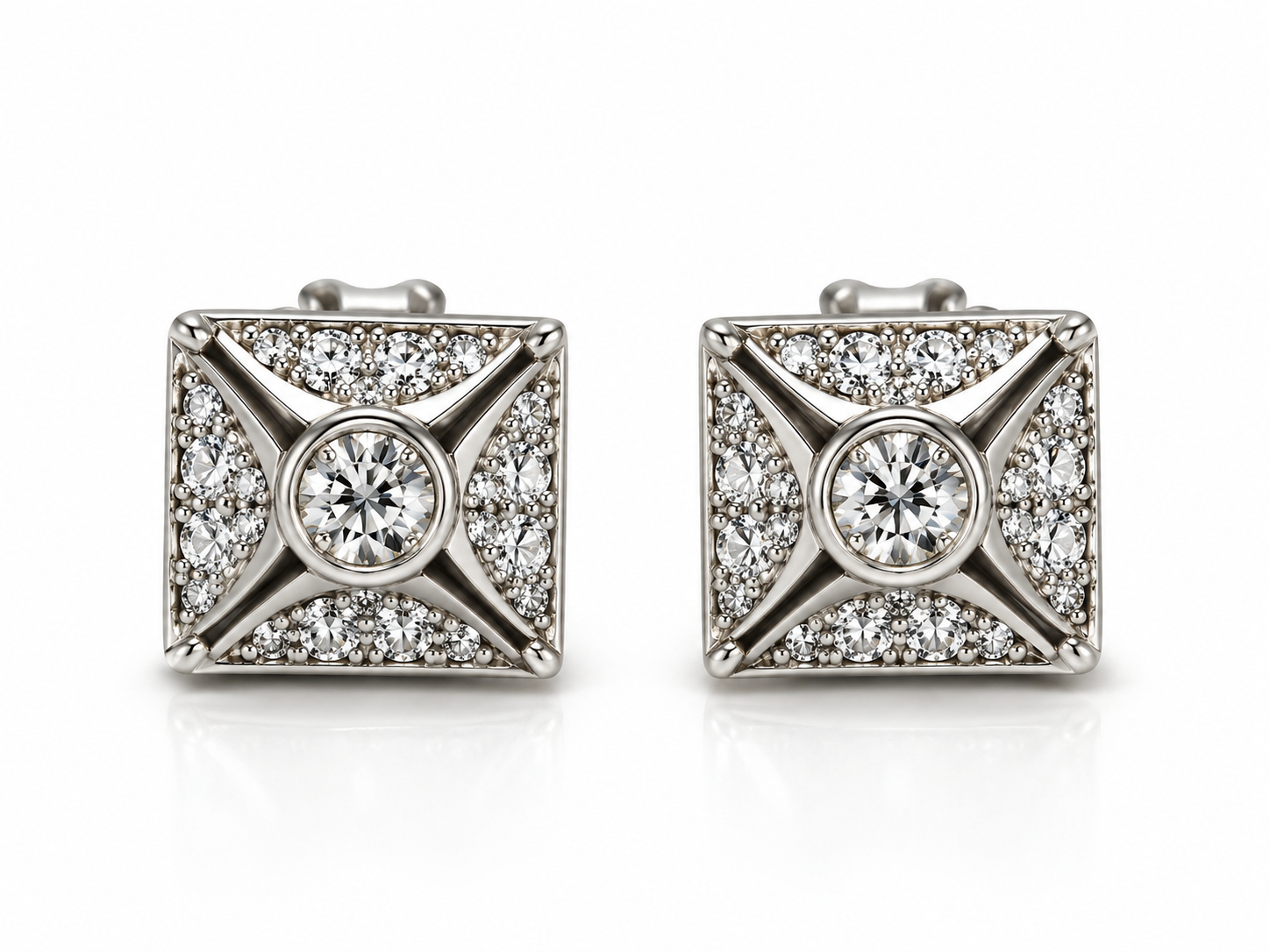 Diamant Ohrstecker 750 Weissgold 0,70 ct. G/SI