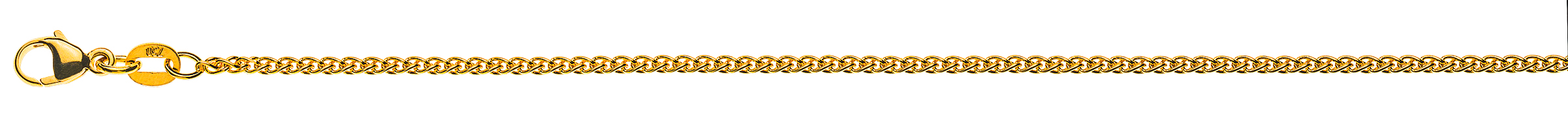 Zopf Gelbgold 375 ca. 1.65mm 38cm
