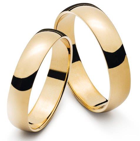 Trauring Gelbgold 750 5mm Grösse 62