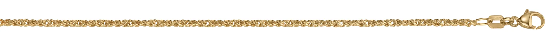 Doppelanker Armband linksgedreht, 1.9 mm 750/18 Karat Gold 8110/19