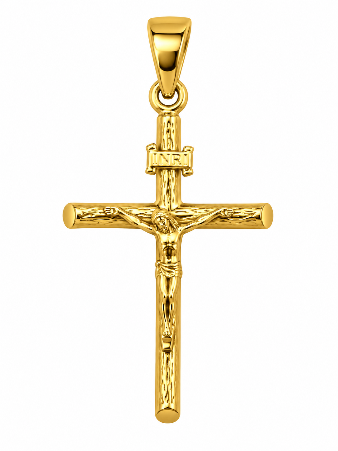 Kruzifix Anhänger 750 Gelbgold mit Christusfigur