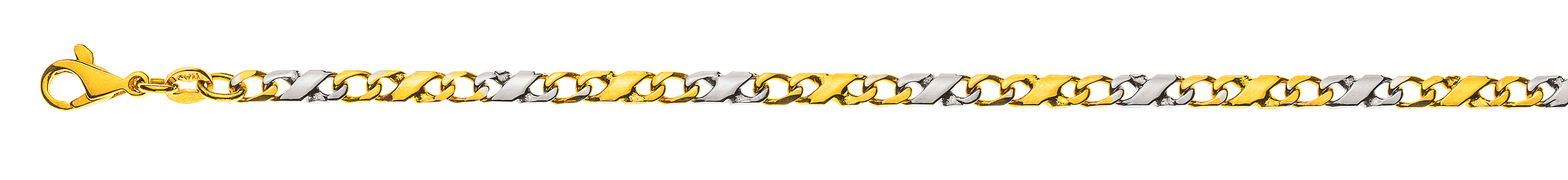 Carrera Armband poliert Bicolor (Gelb-/Weissgold) 750 22cm