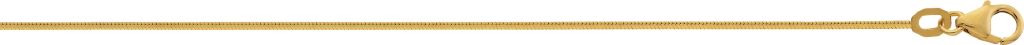 Schlangen Kette vierkant glanz diamantiert, 1 mm 750/18 Karat Gold 538/42