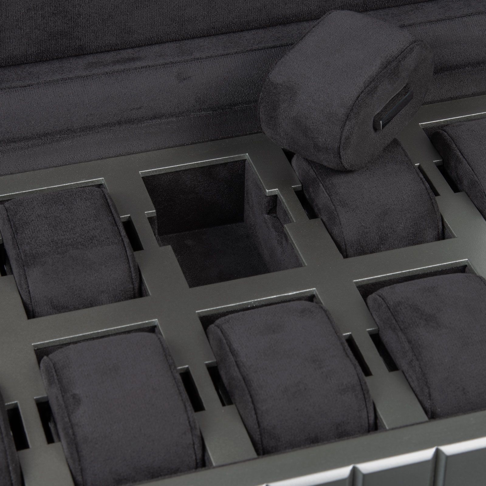 Heisse & Söhne Uhrenbox Dover 10 - Anthrazit Silber