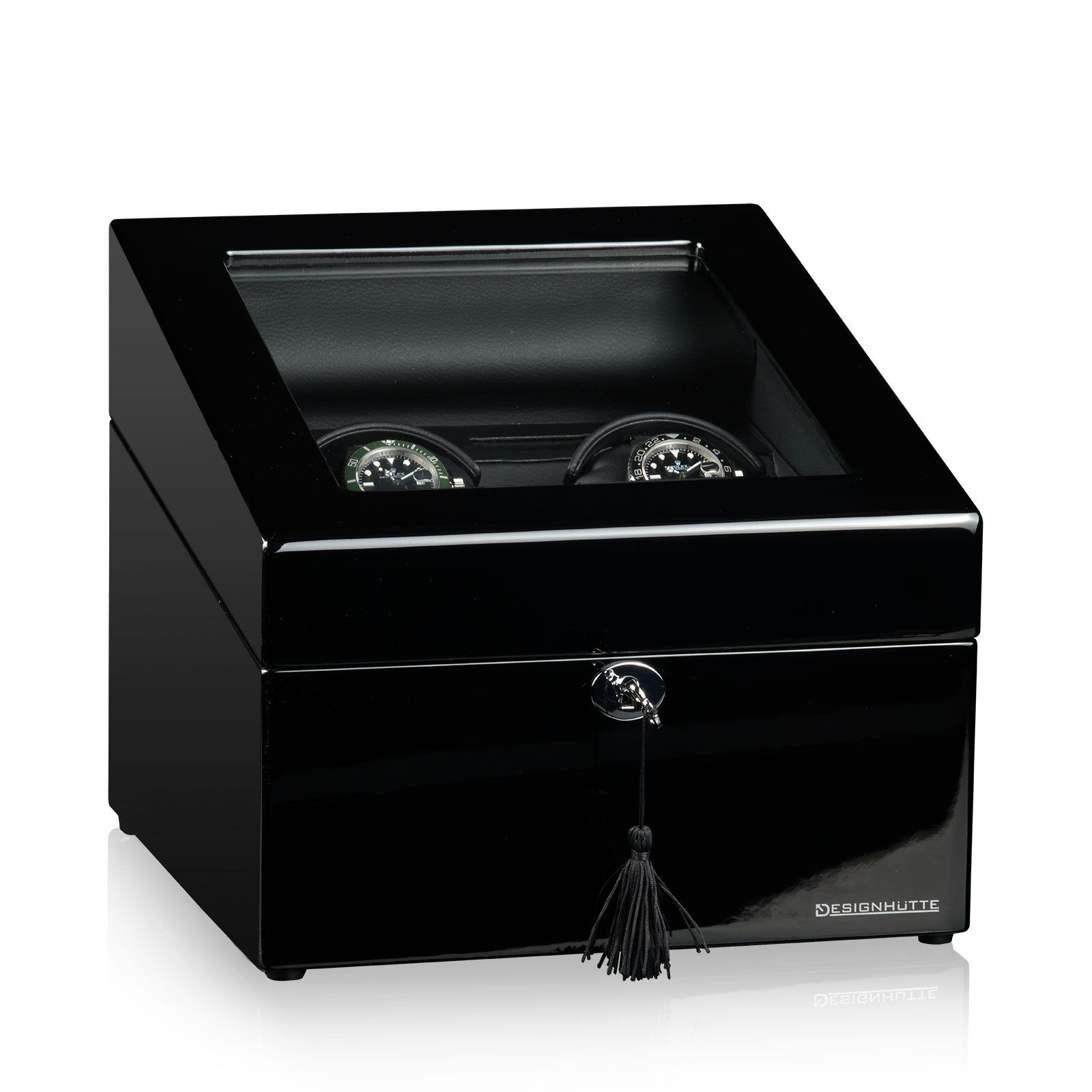 Designhütte Uhrenbeweger München 2 LCD - Schwarz / Schwarz