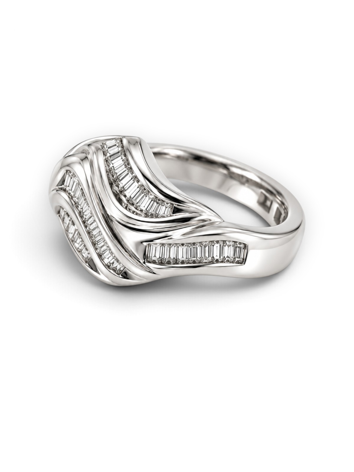 Goldring 18 Karat Weissgold 0.35 ct – Referenz DR-000099