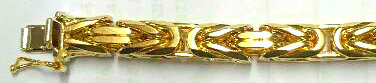 Bracelet Königskette oktogonal Gelbgold 750 ca. 6.2mm 22cm