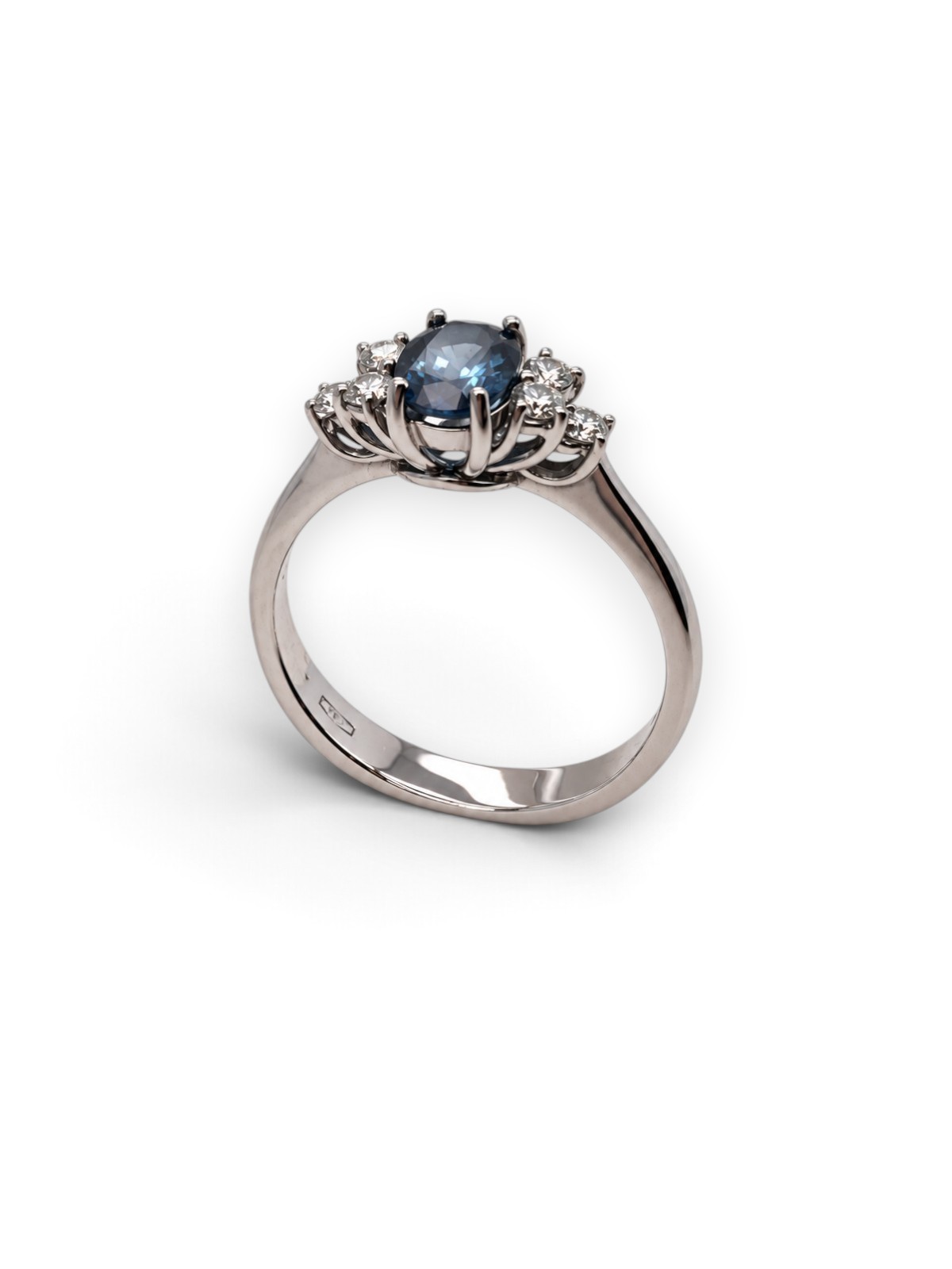 Saphir-Ring 18 Karat Weissgold 1.28 ct – Referenz DR-000045