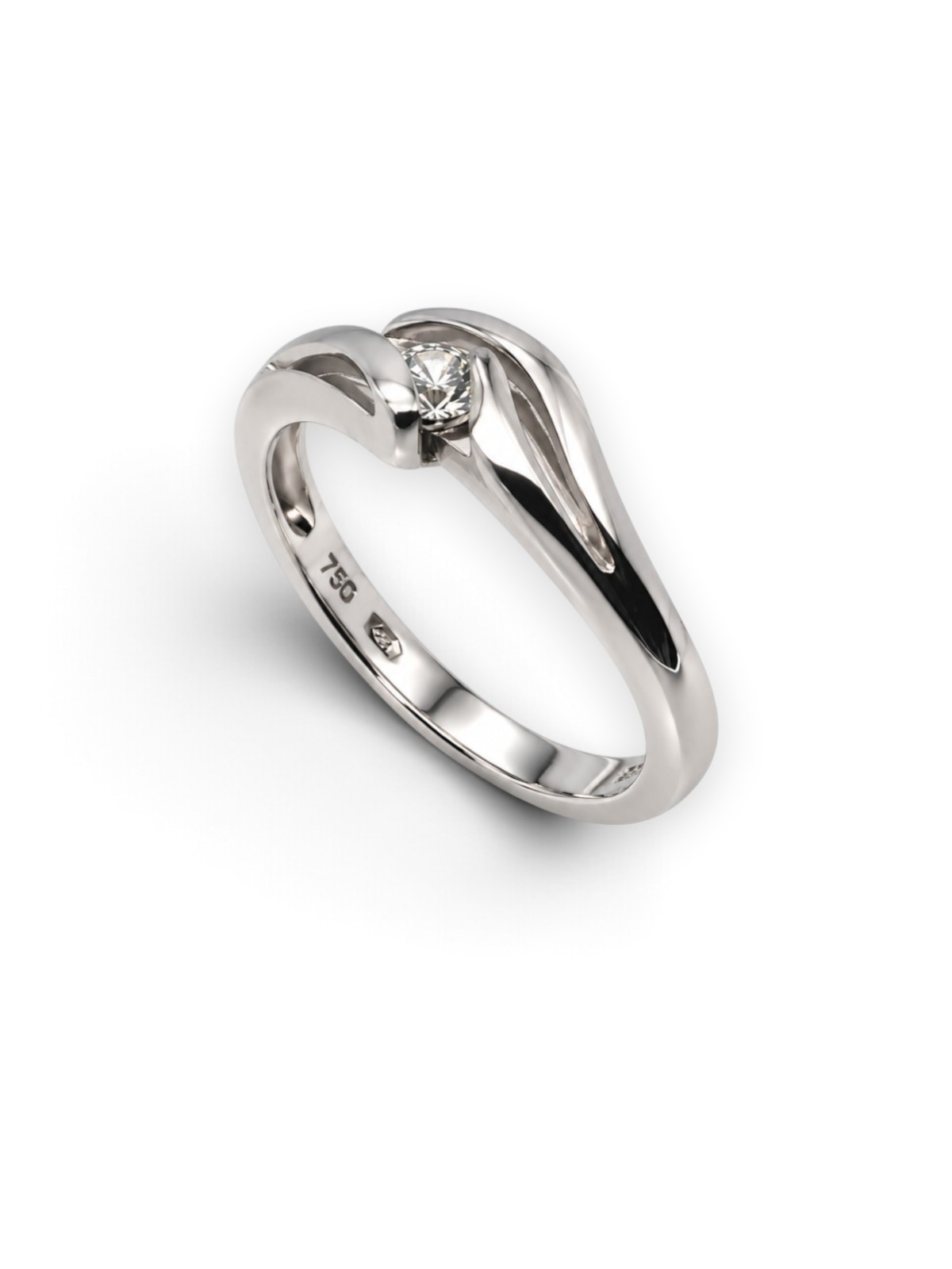 Damenring 18 Karat Weissgold – Referenz DR-000010