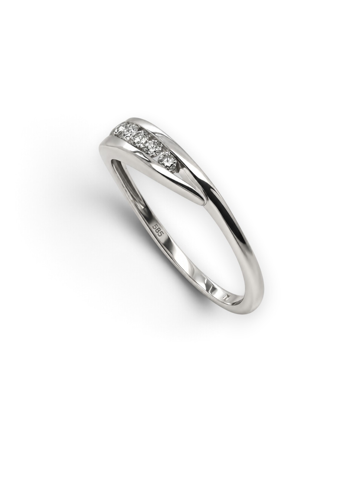 Damenring 18 Karat Weissgold – Referenz DR-000017