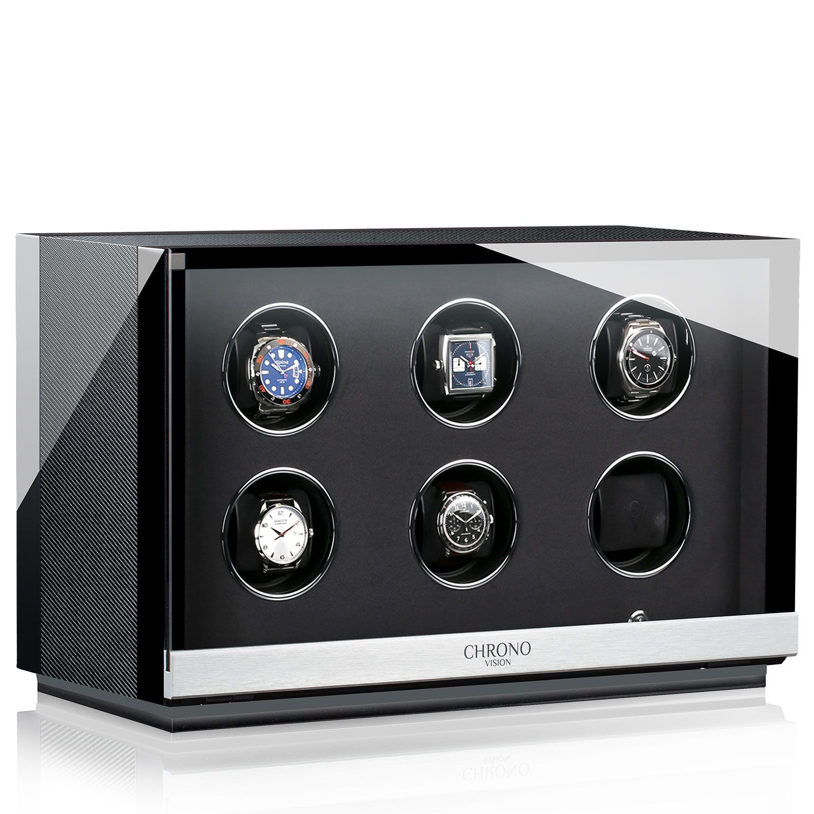 Chronovision Uhrenbeweger Ambiance VI - Schwarz Hochglanz Carbon Lack