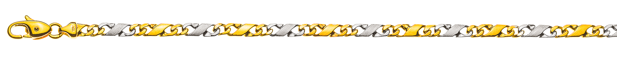 Carrera Armband poliert/satiniert Bicolor (Gelb-/Weissgold) 750