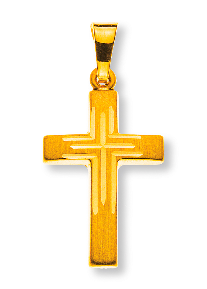 Kreuz Gelbgold 750  H: 18 mm B: 12 mm
