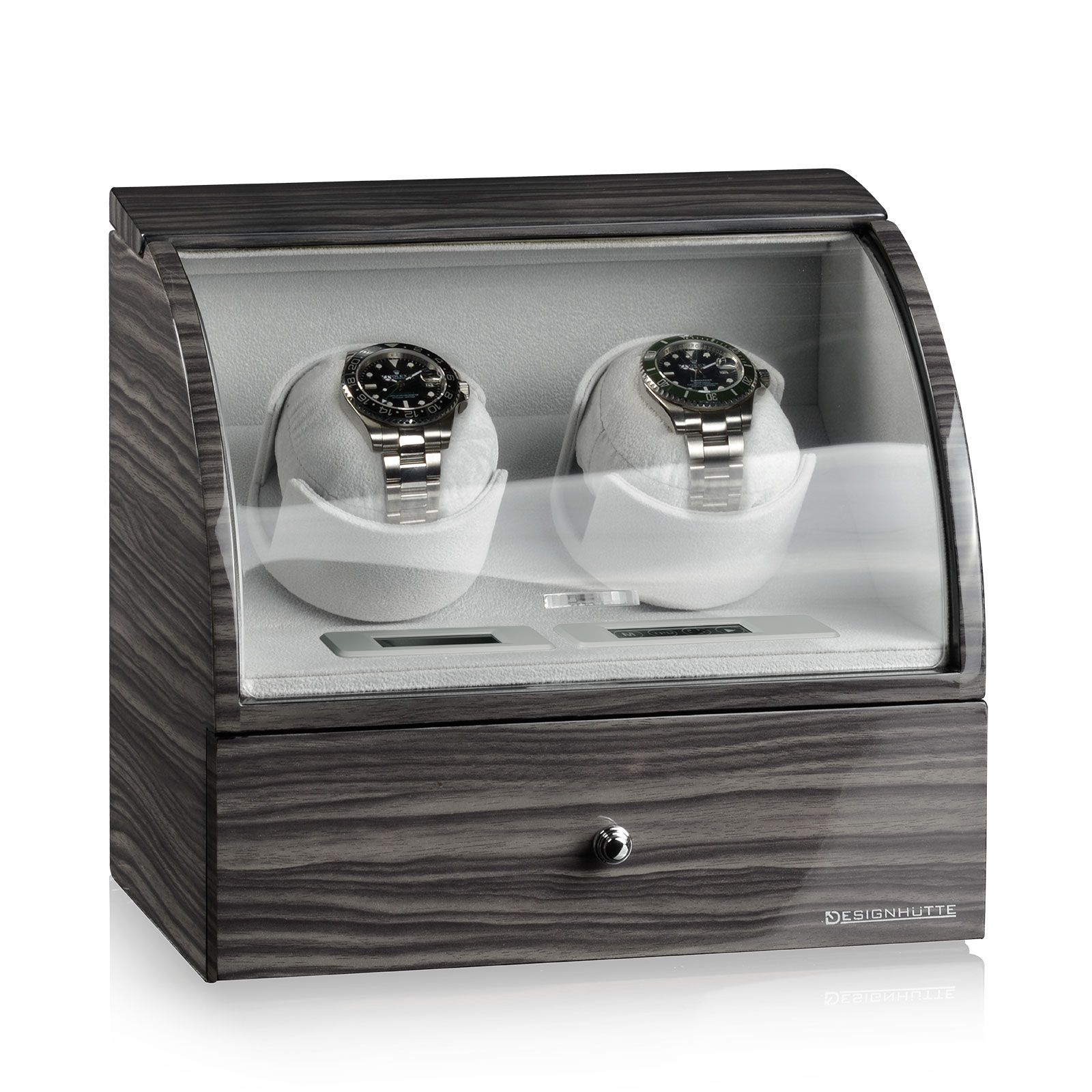 Designhütte Uhrenbeweger Basel 2 LCD - Dark Oak