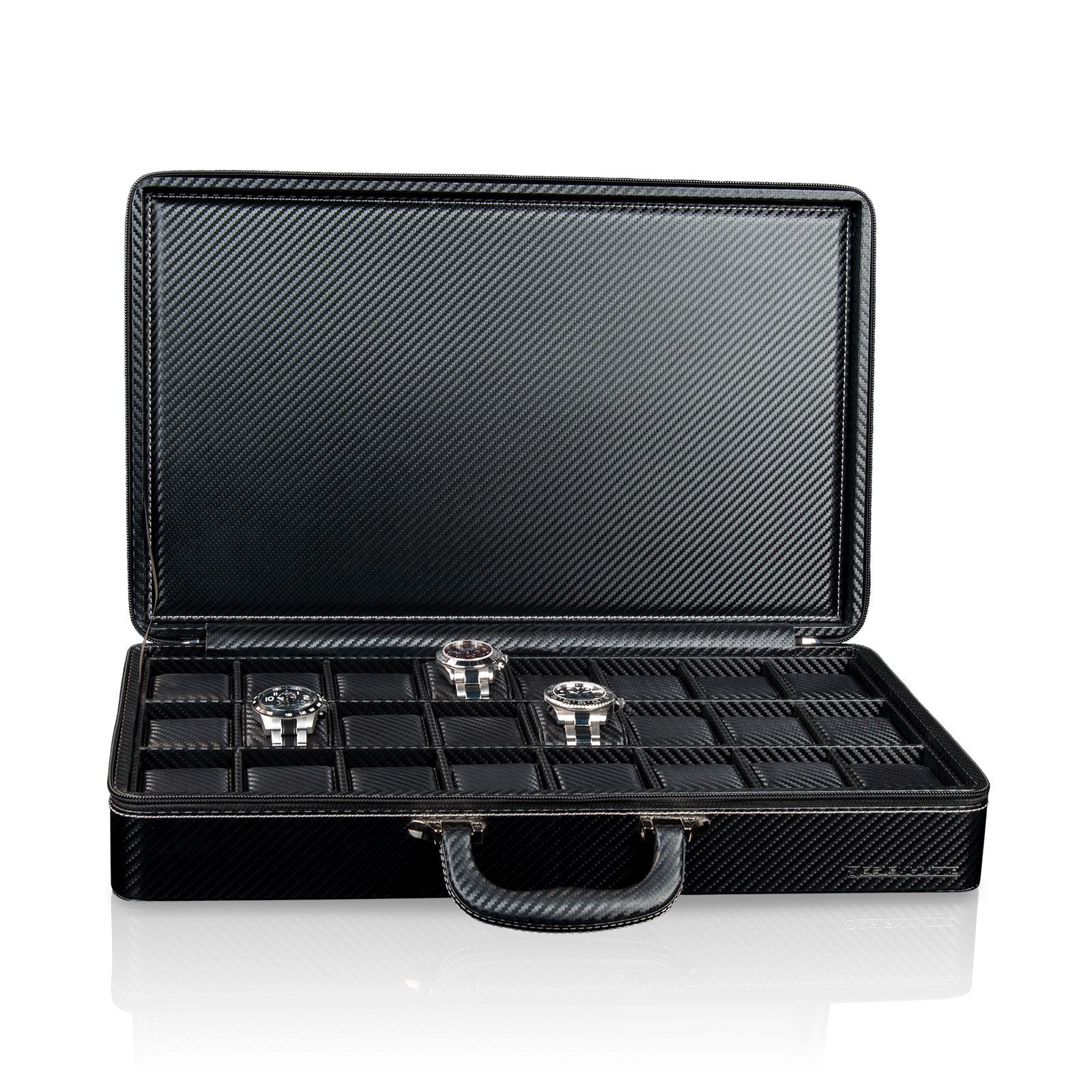 Designhütte Uhrenbox Tampa 24 - Karbon