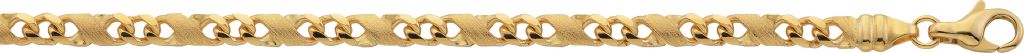 Fantasie 8er-Armband poliert/sattiniert, 3.8 mm 750/18 Karat Gold 3410/19