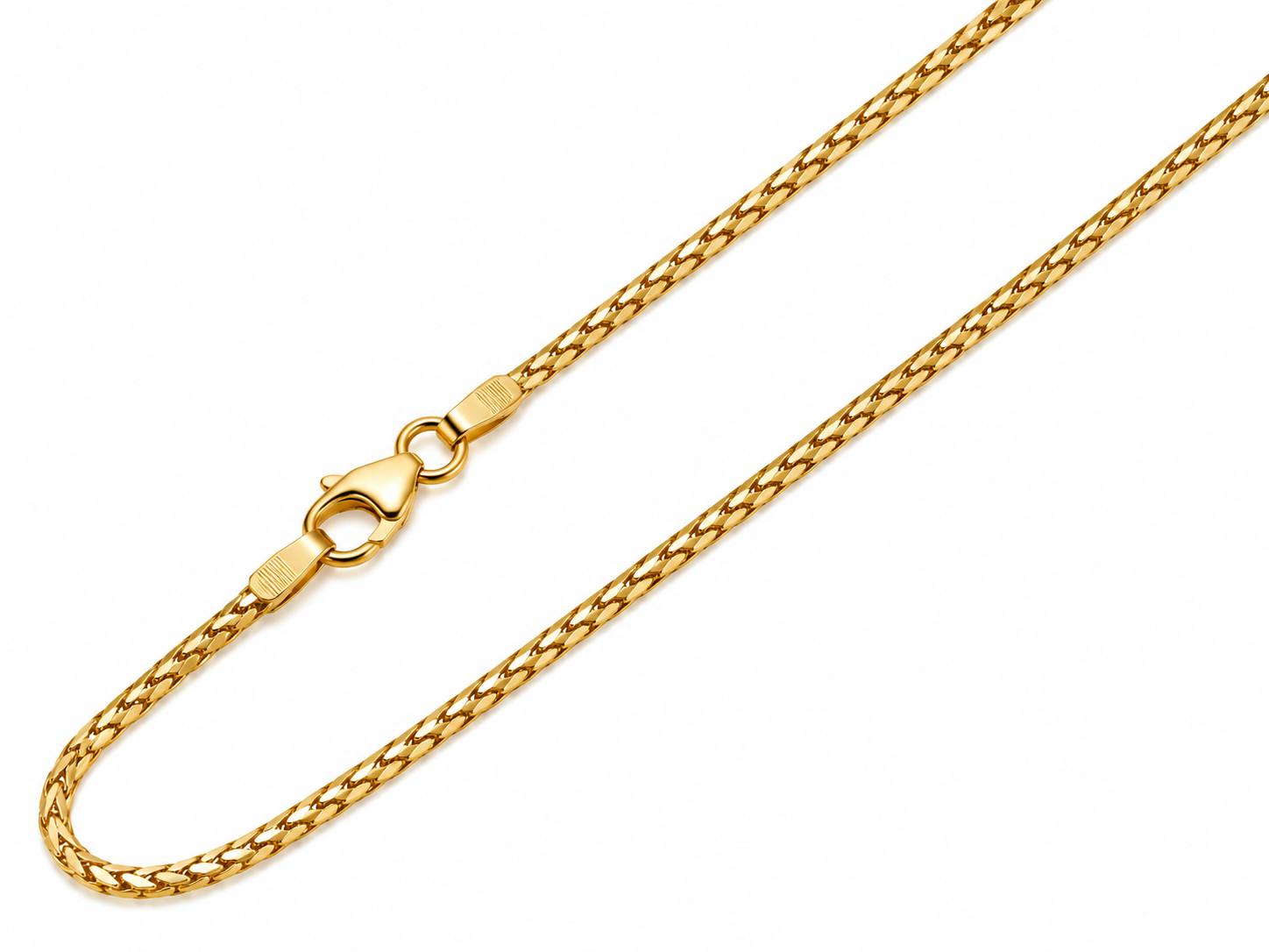 4Kant Kette 750 Gelbgold 40 cm