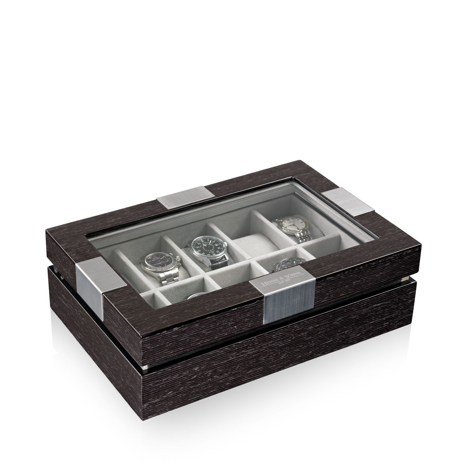 Heisse & Söhne Uhrenbox mit Sichtfenster Executive 10 Quercus