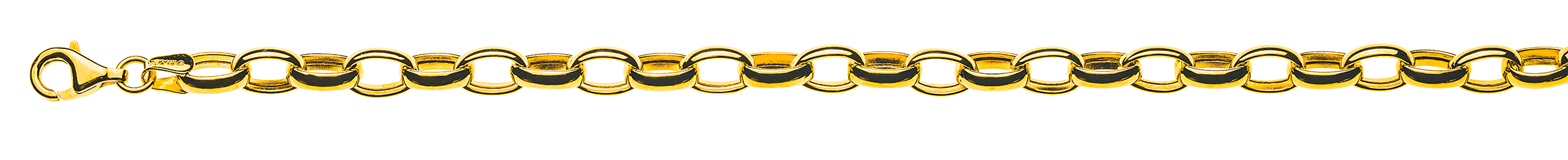 Anker oval Gelbgold 750 halbmassiv ca. 6.0x8.5mm