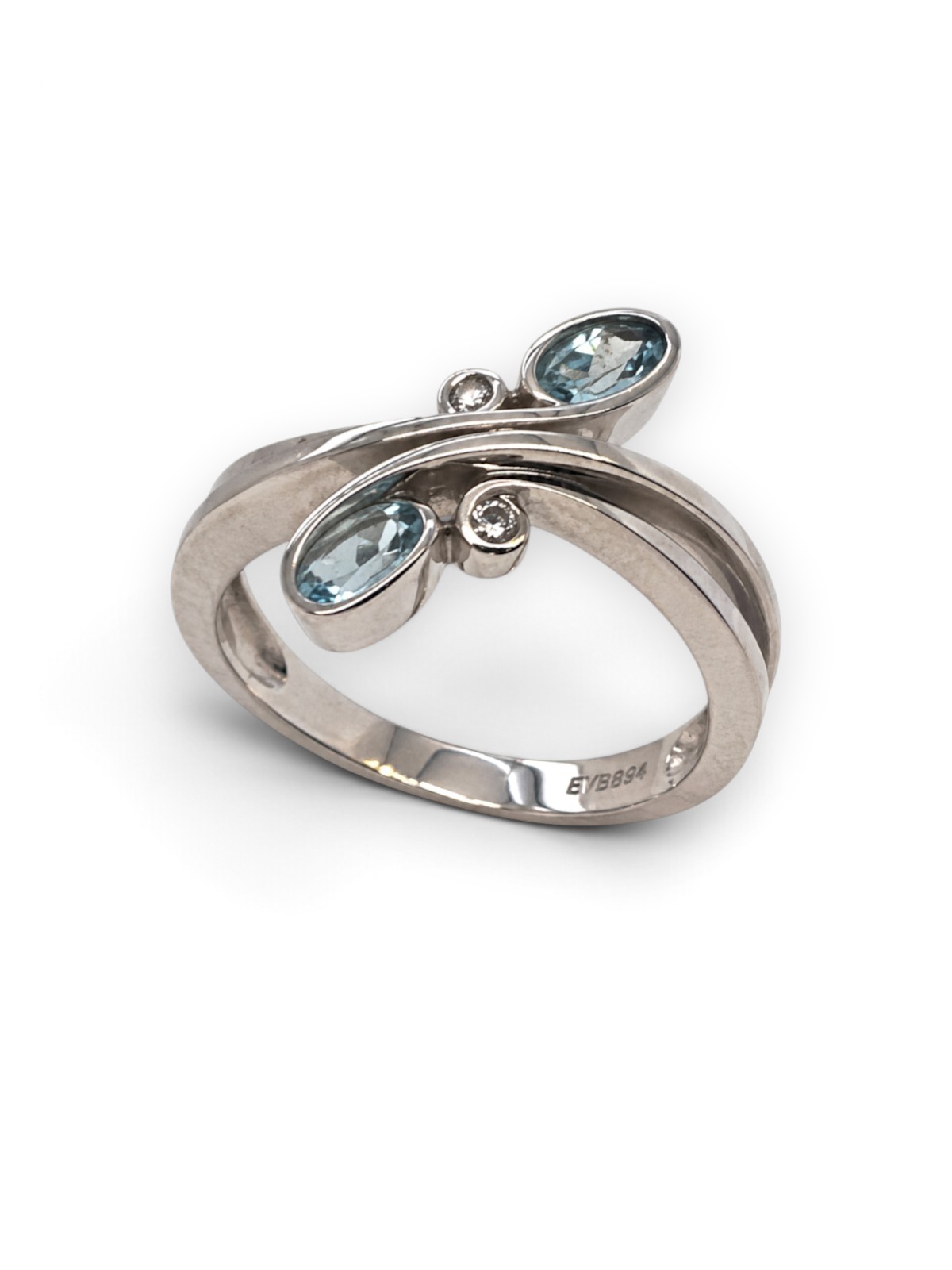 Topas-Ring 18 Karat Gold 0.04 ct – Referenz DR-000048