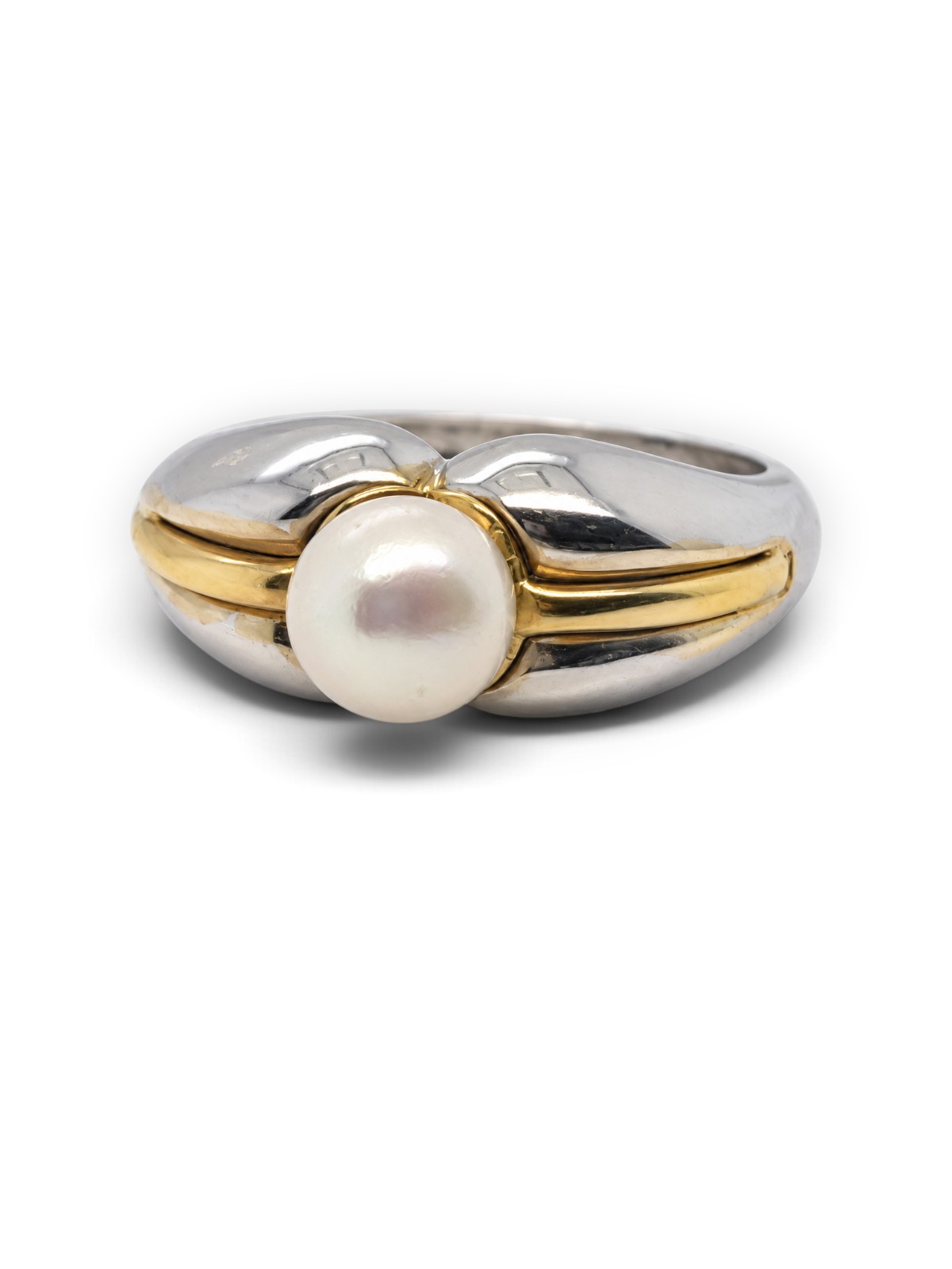 Perlenring 18 Karat Weissgold – Referenz DR-000102