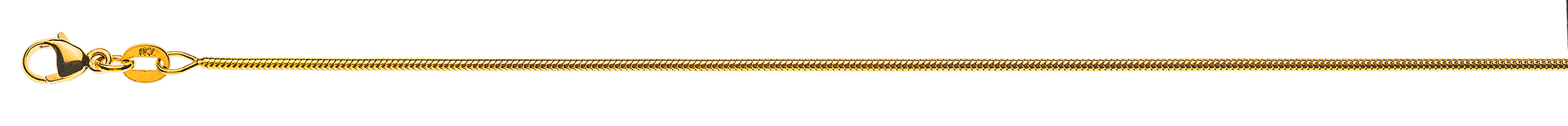Schlange rund Gelbgold 750 ca. 1.2mm 40 cm