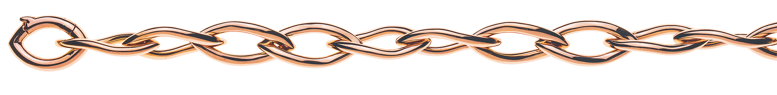 Bracelet Navette Rotgold 750 Handarbeit 21cm