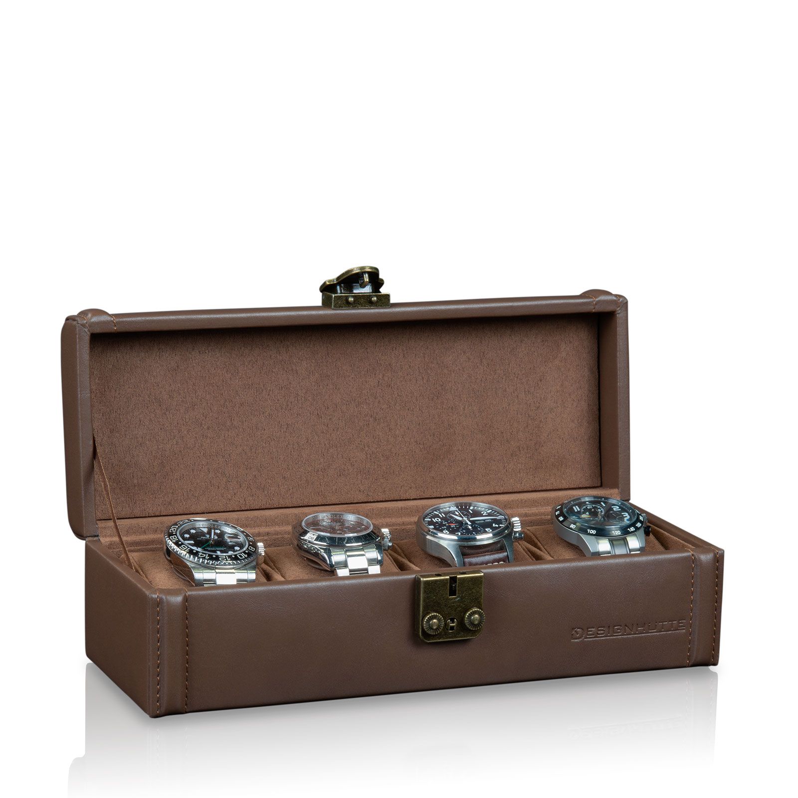 Designhütte Uhrenbox Camel 4 - Braun