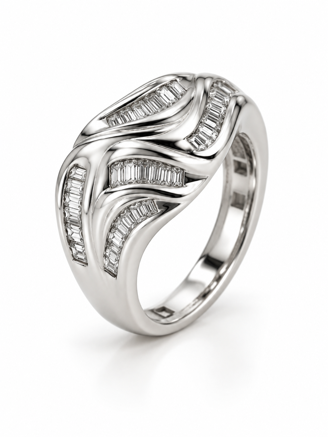 Goldring 18 Karat Weissgold 0.35 ct – Referenz DR-000099