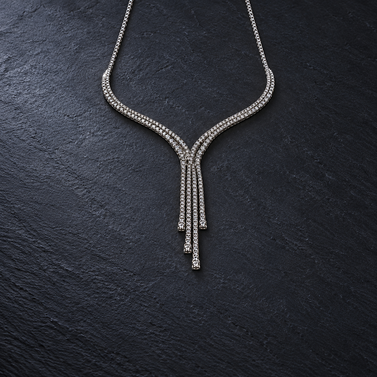Lady-D Diamant Collier 750 Weissgold 0,30 ct. F–G/VS