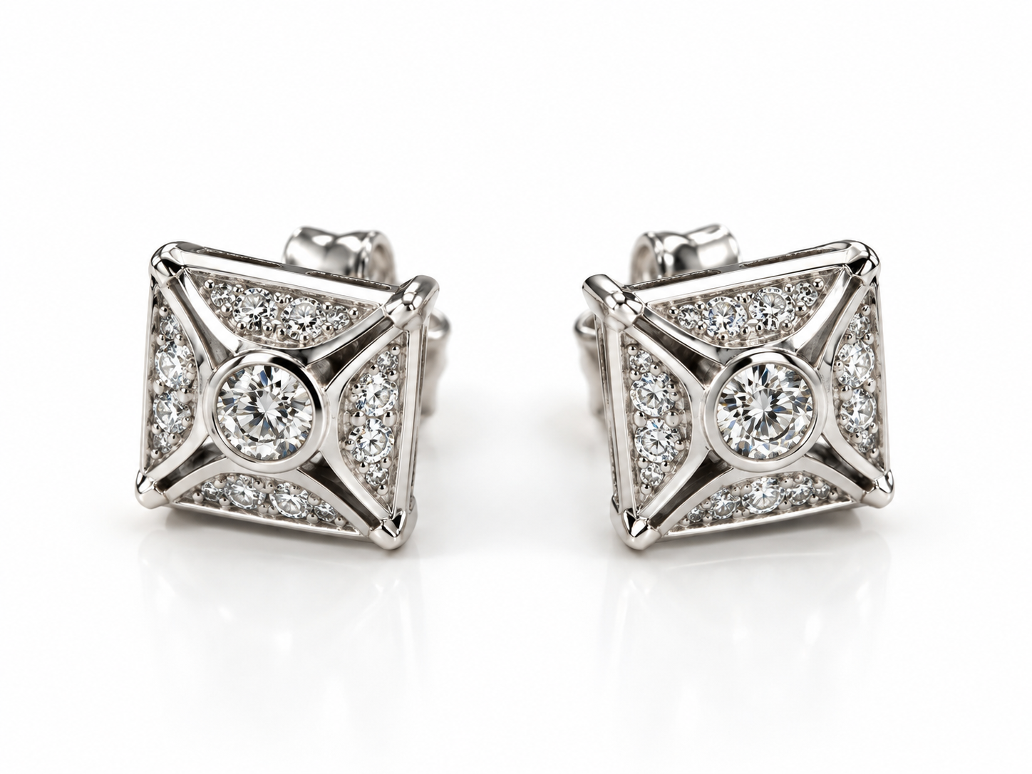 Diamant Ohrstecker 750 Weissgold 0,70 ct. G/SI