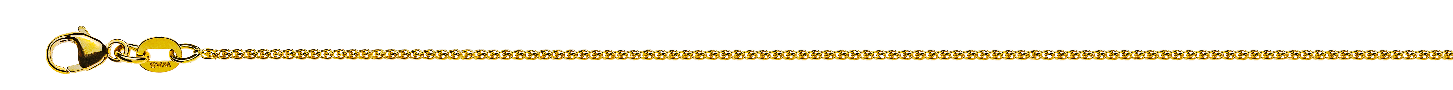 Zopf Gelbgold 375 ca. 1.2mm diamantiert 55 cm