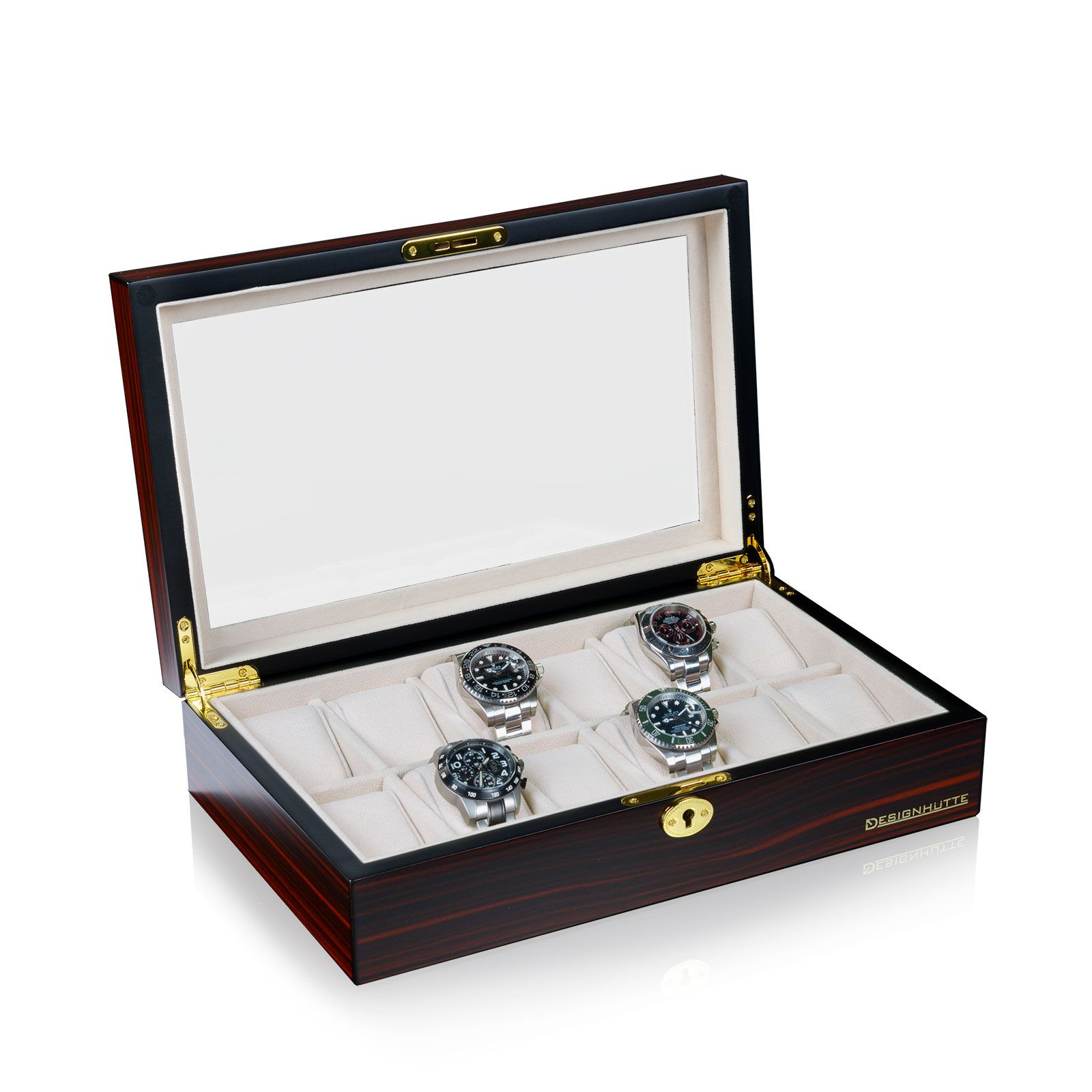 Designhütte Uhrenbox Auckland 12 - Ebony
