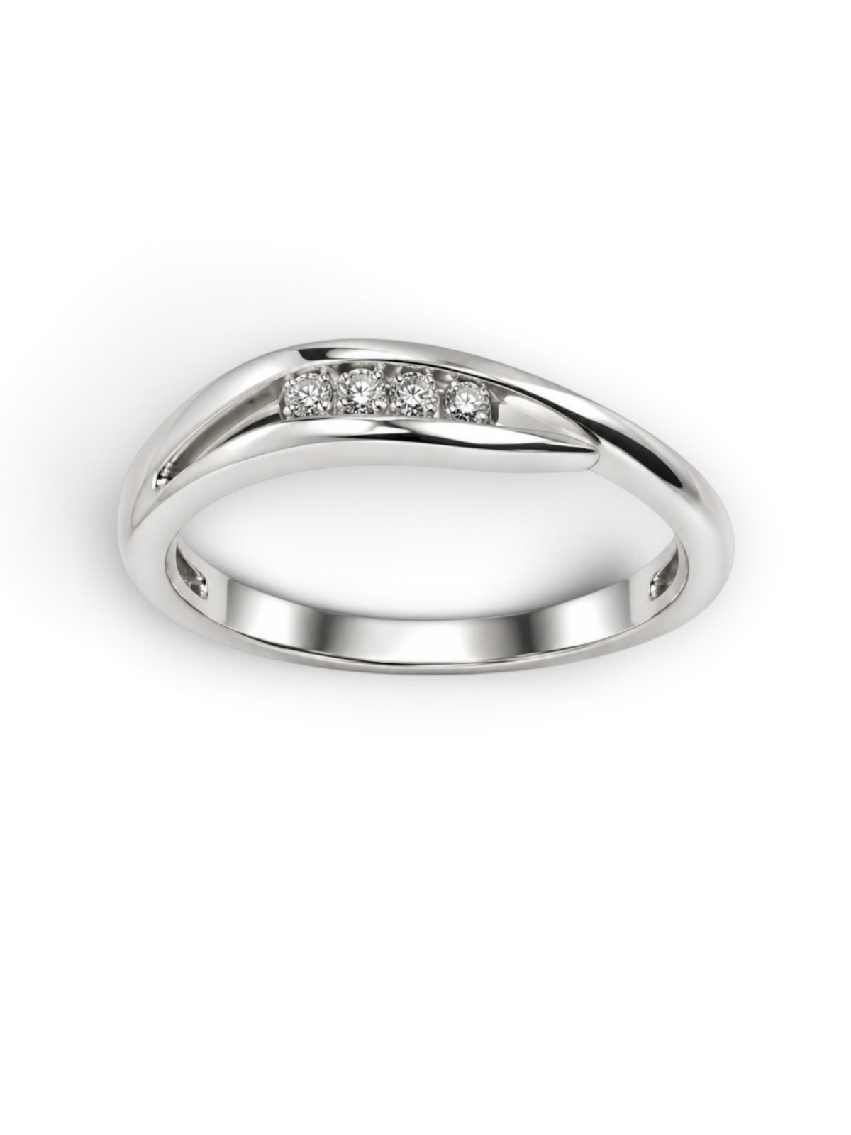 Damenring 18 Karat Weissgold – Referenz DR-000017